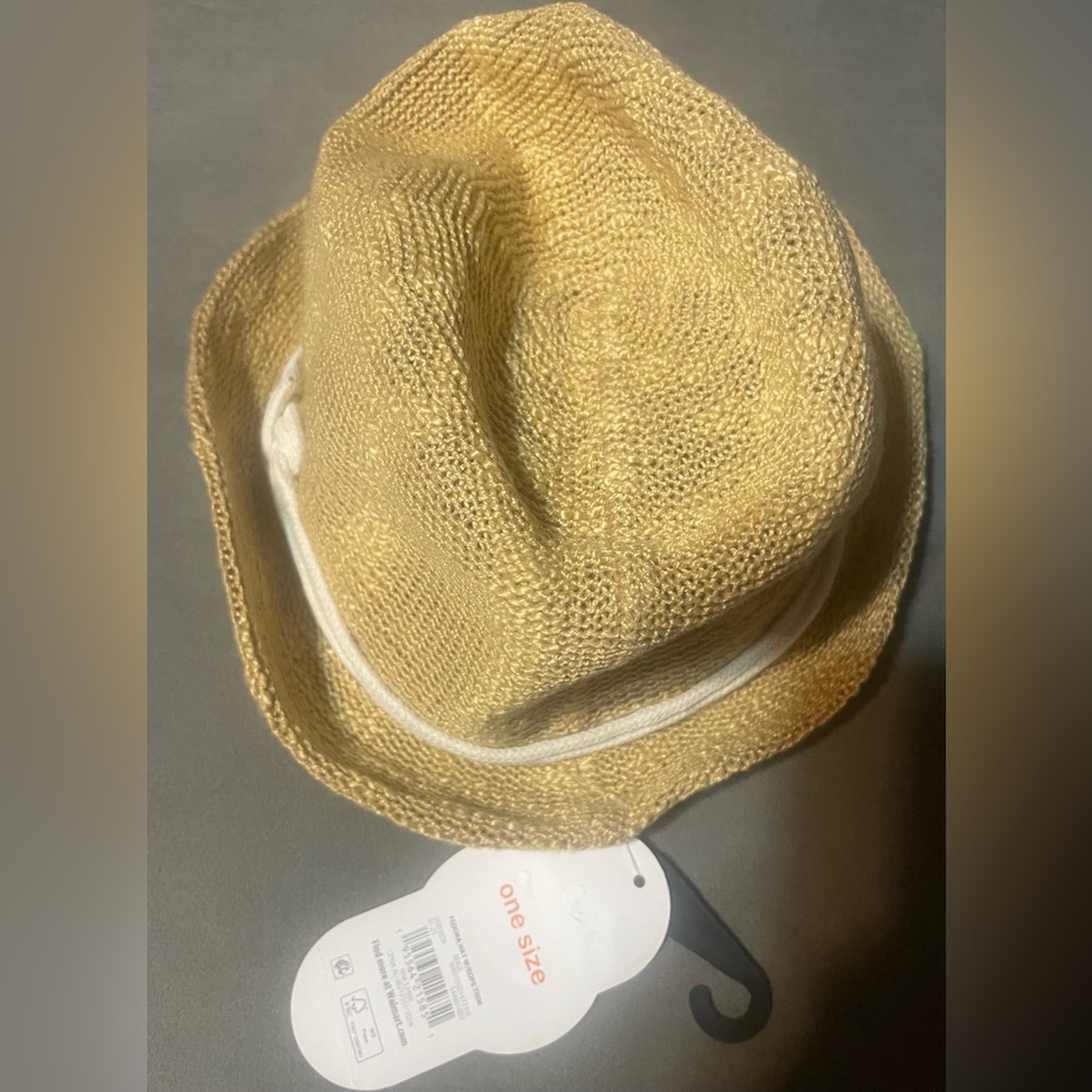 🔴 3/$12 Wonder Nation Boy’s Stylish Beige‎ Fedora Hat with Rope Trim! NWT! - Picture 5 of 8